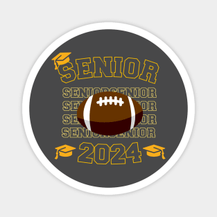 Football senior proud 2024 graduation class Magnet